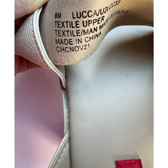 UNIONBAY Lucca Beige Elastic Straps Platform Lug Sole Platform Sandals Size 8 - Picture 11 of 11